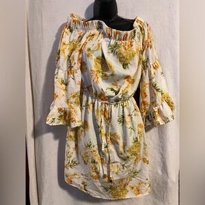 NWT “Hint of Blush” Floral Off-Shoulder Dress